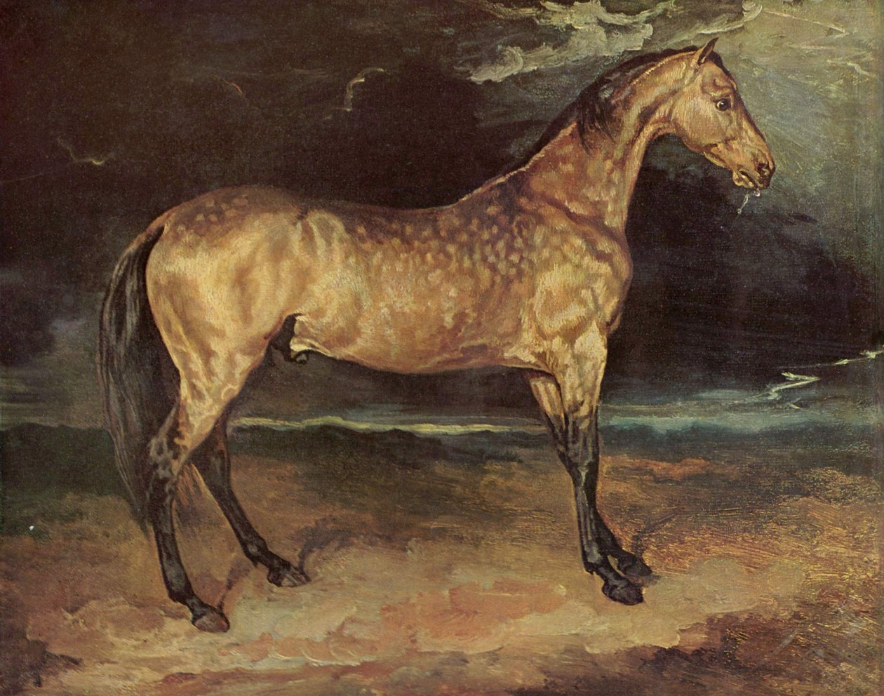 Kůň v bouřce od Theodore Gericault