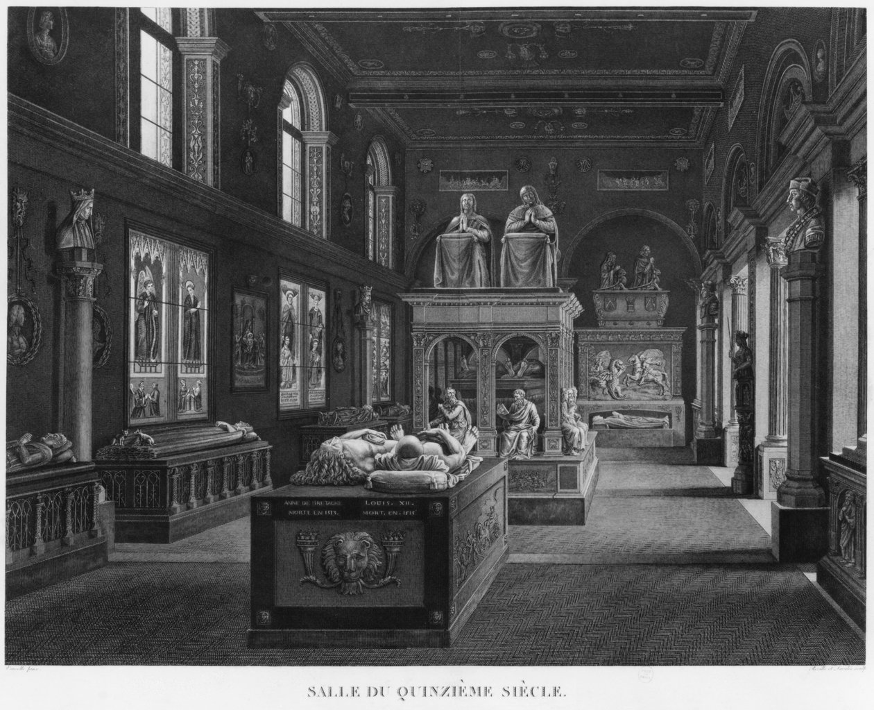 Pokoj z 15. století, Musee des Monuments Francais, Paříž, ilustrace z 