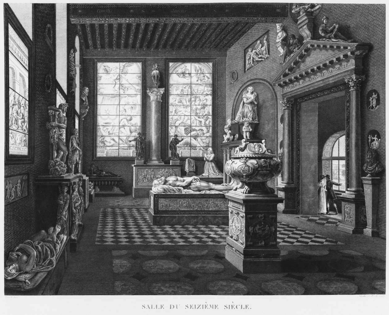 Místnost ze 16. století, Musee des Monuments Francais, Paříž, ilustrace z 