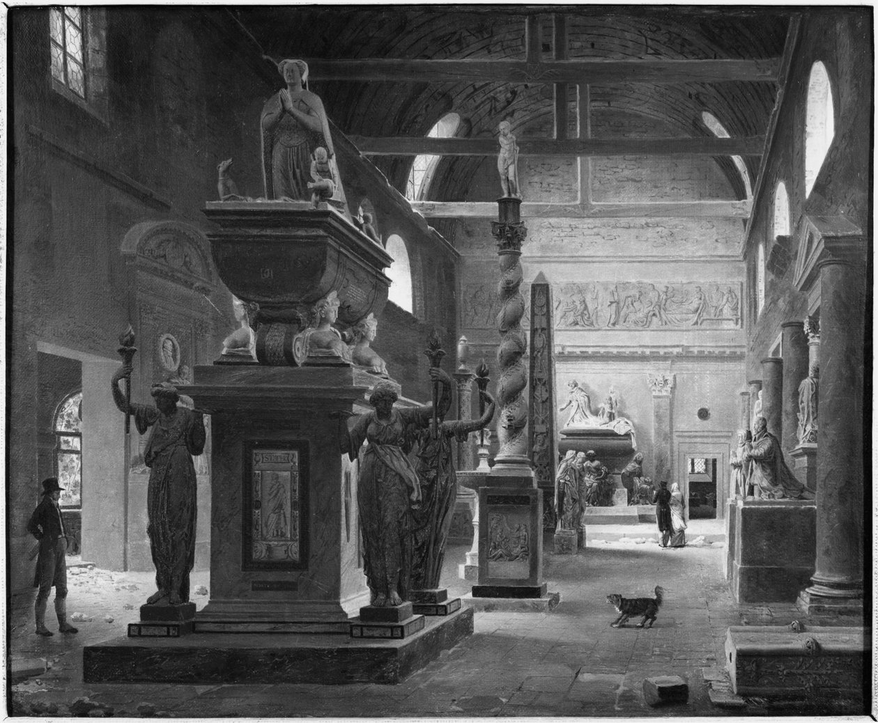 Velká místnost Musee des Monuments Francais, c.1820 od Jean Lubin Vauzelle