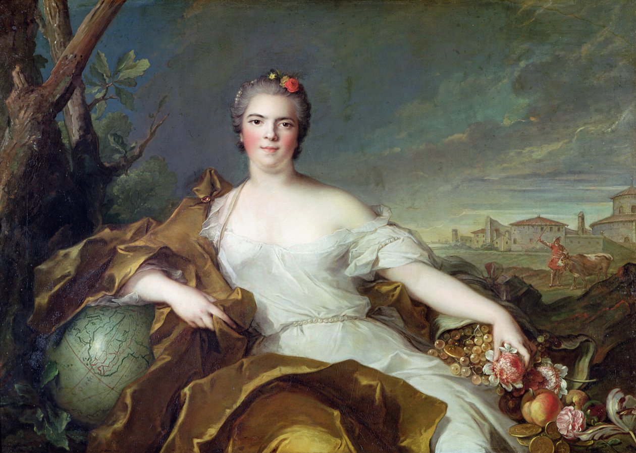 Louise-Elisabeth de France, jako živel Země. 1750-1 od Jean Marc Nattier