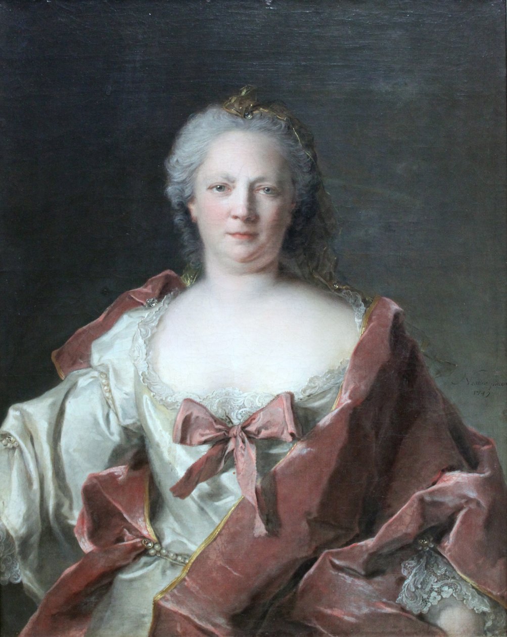 Portrét manželky frankfurtského bankéře Anny Elisabeth Leerse (1698-1776) od Jean Marc Nattier