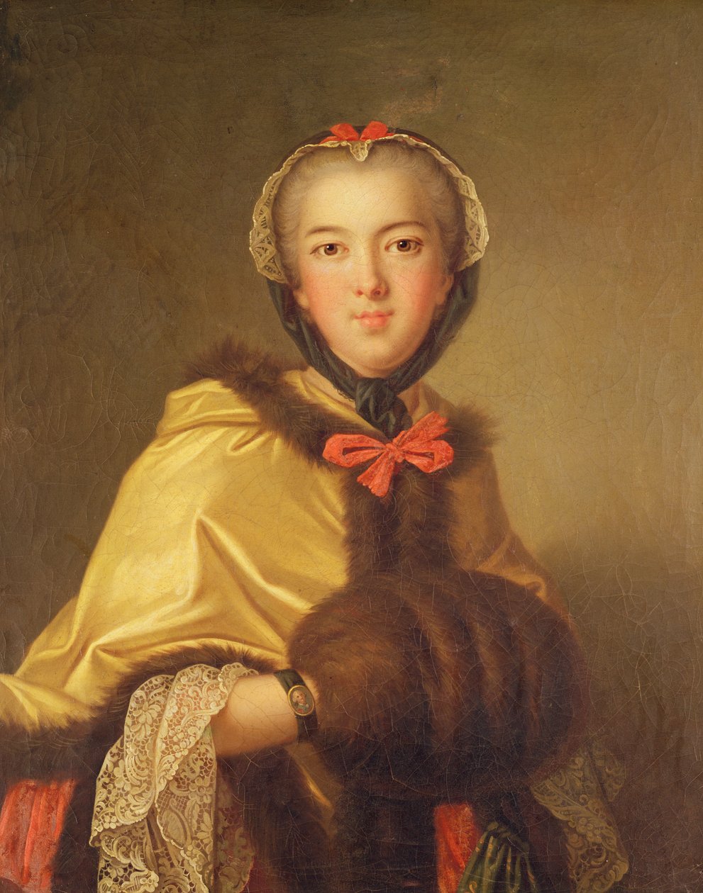 Portrét Louis-Henriette de Bourbon-Conti, s tlumičem od Jean Marc Nattier