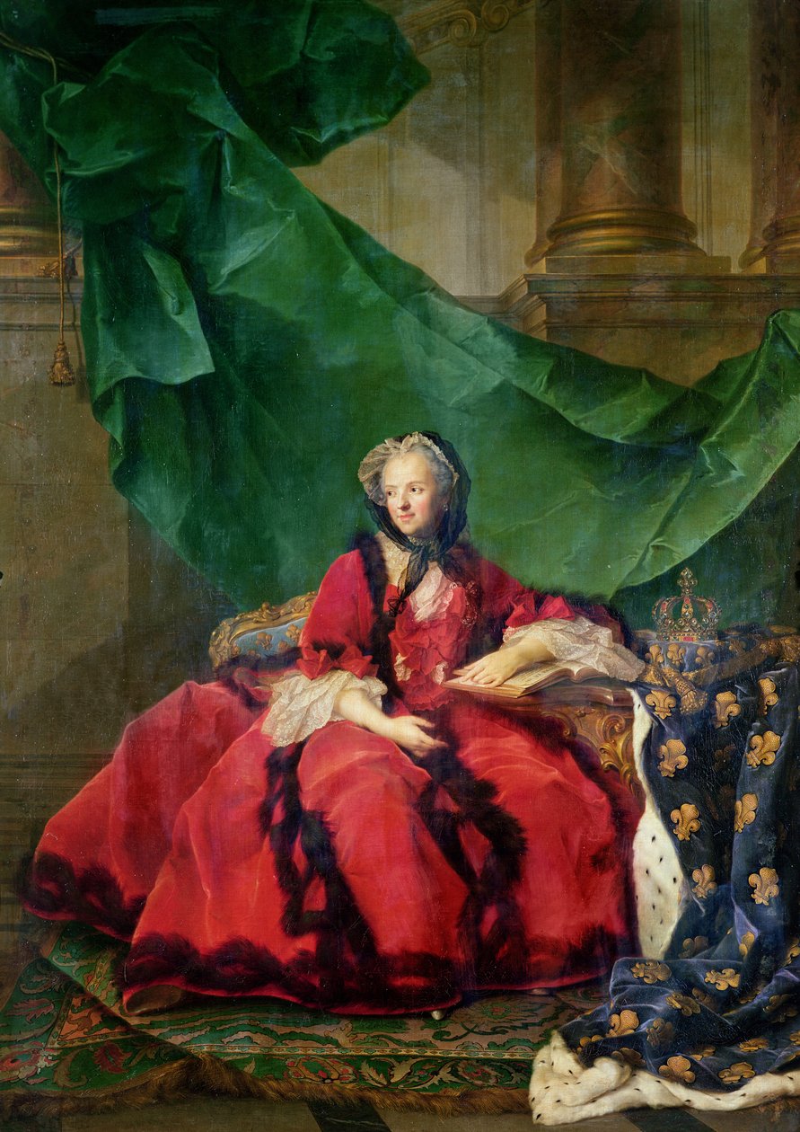 Portrét Marie Leszczynské (1703-68) v denních šatech od Jean Marc Nattier