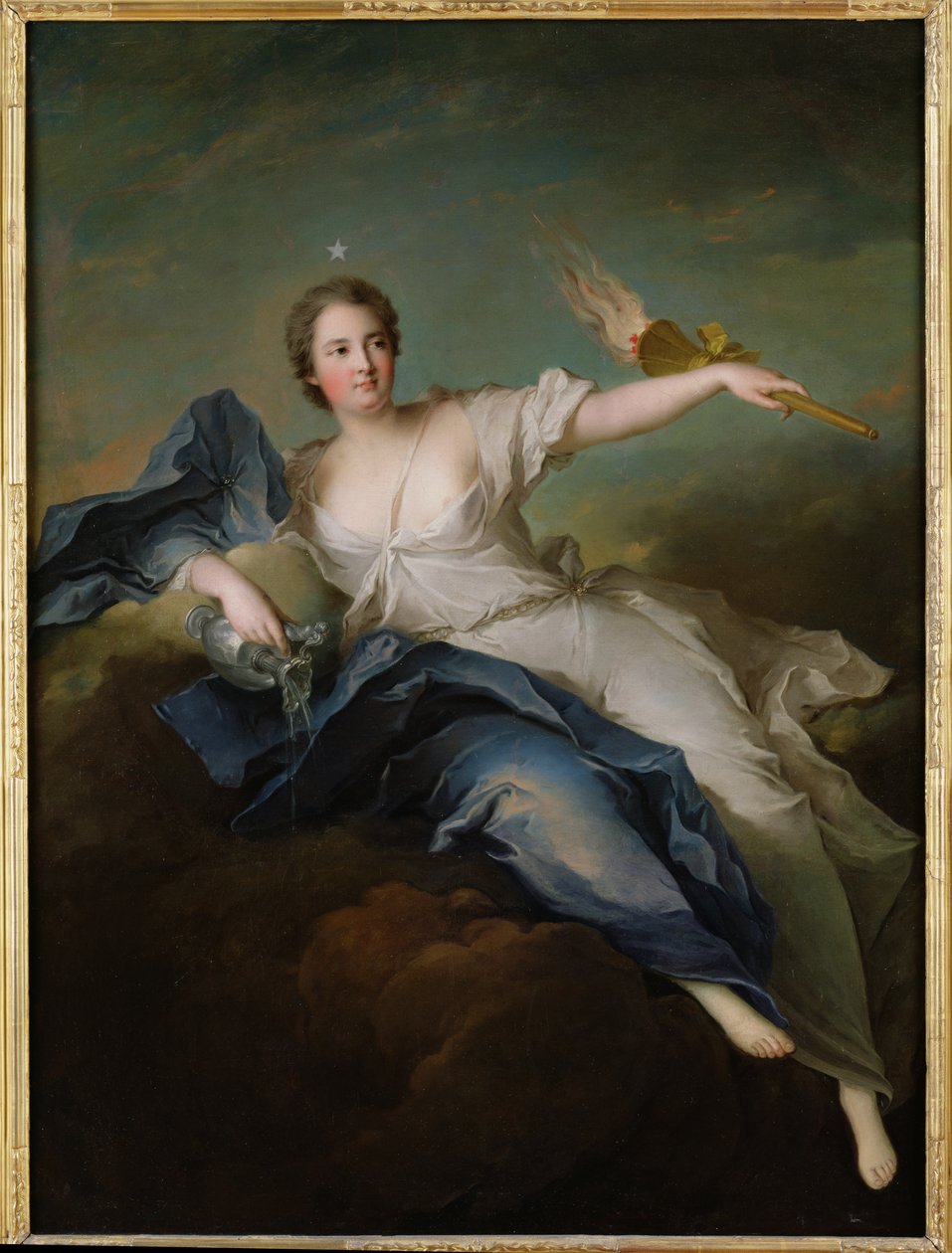 Portrét Marie-Anne de Mailly-Nesle (1717-44) markýza z La Tournelle jako Eos, po roce 1740 od Jean Marc Nattier