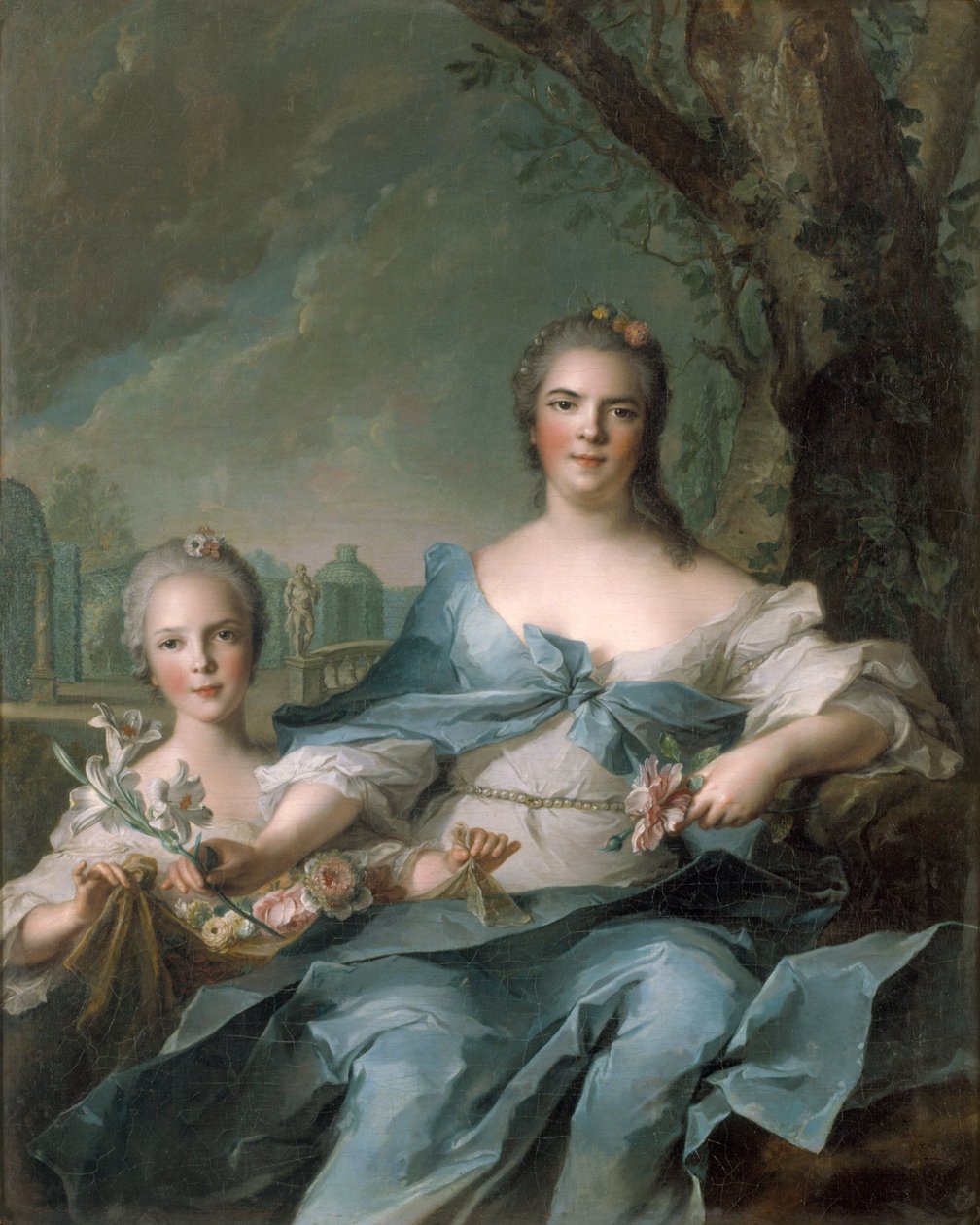 Vévodkyně z Parmy a Piacenzy, Louise Elisabeth z Francie a její dcera, princezna Isabelle z Parmy od Jean Marc Nattier