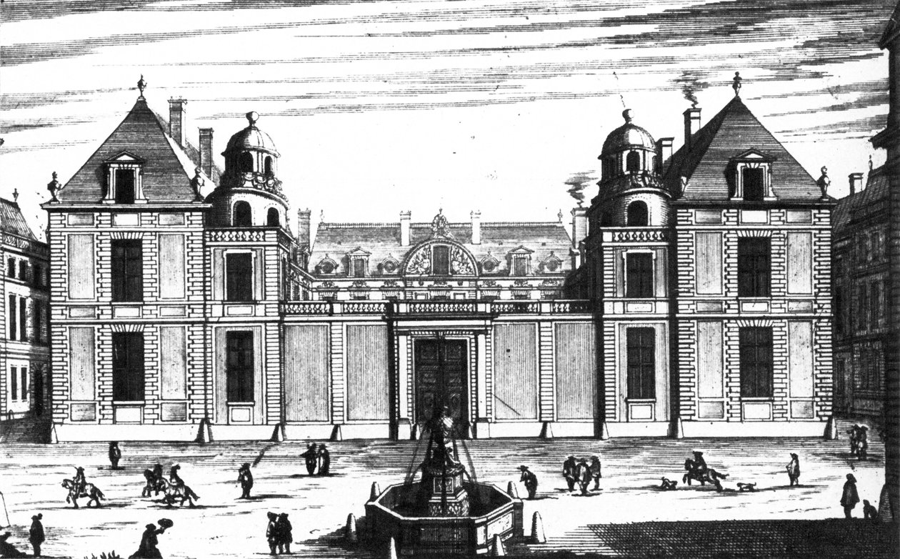 Hotel Tubeuf (Palais Mazarin), ulice před Marotem od Jean Marot