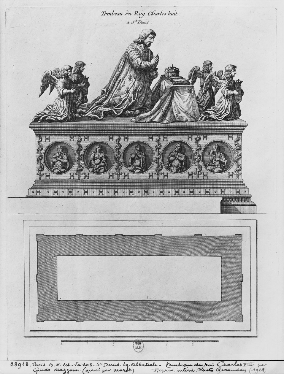 Hrob Karla VIII v bazilice Saint-Denis od Jean Marot