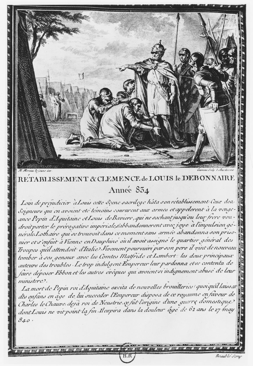 Ludvík I., Pobožný nebo Debonaire od Jean Michel the Younger Moreau