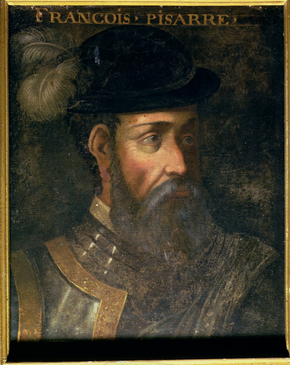 Portrét Francisca Pizarra (asi 1478-1541), španělského dobyvatele Peru od Jean Laurent Mosnier