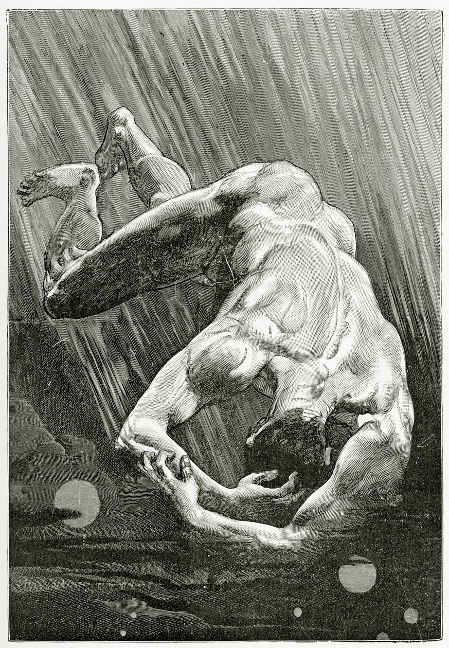 La Fin de Satan, 19. století (č. rytina) od Jean Paul Laurens