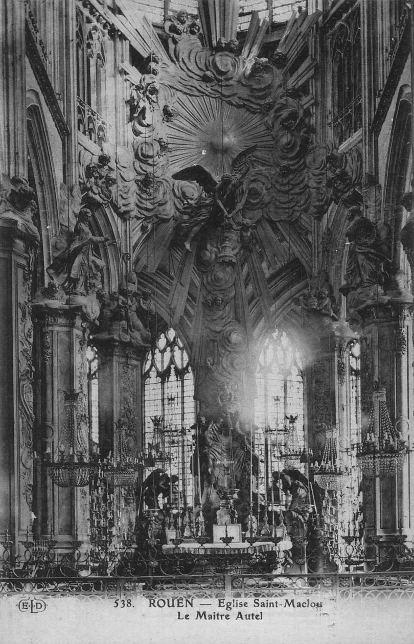 pohled na sbor kostela Saint Maclou v Rouenu od Jean Pierre Defrance