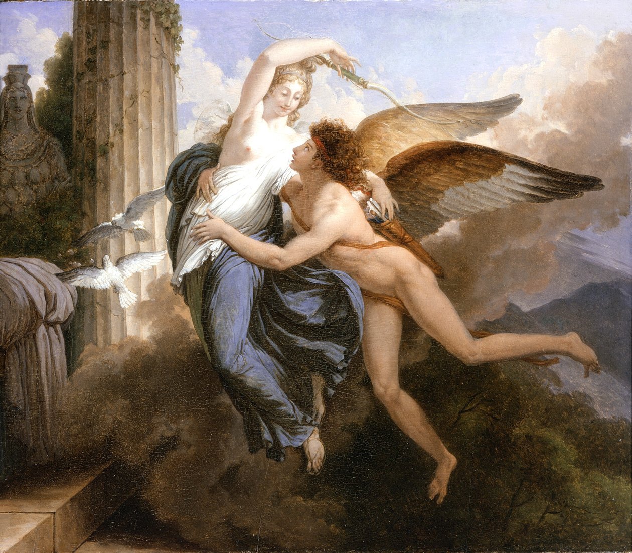 Shledání Cupida a Psyché, 1789-1792 od Jean Pierre Saint Ours