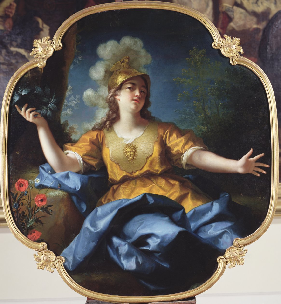 Portrét ženy jako Minerva, 1730 od Jean Raoux