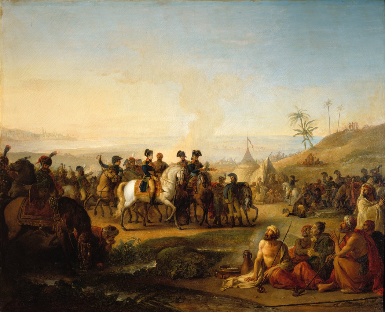 Generál Bonaparte na návštěvě u Mojžíšových fontán poblíž Sinaje, 28. prosince 1798 od Jean-Simon Berthelemy