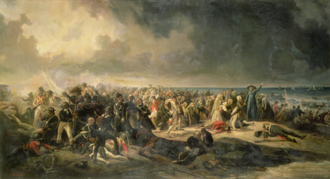 Scéna přistání v Quiberonu v roce 1795, 1850 od Jean Sorieul
