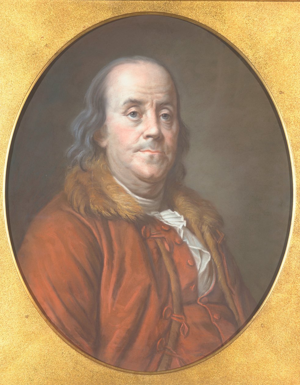 Benjamin Franklin, 1778 (pastel na papíře) od Jean Valade