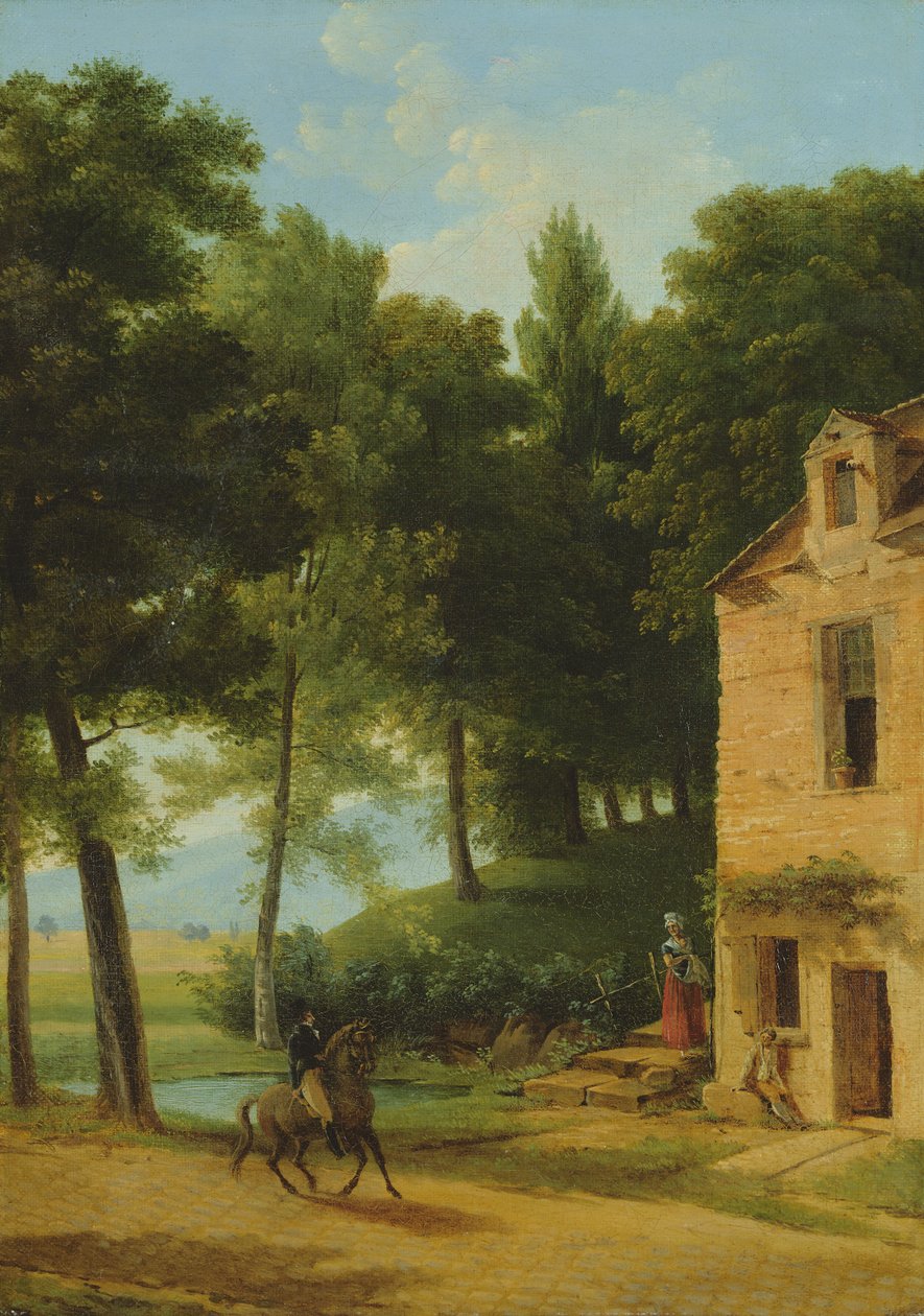 Italská krajina s kavalírem od Jean Victor Bertin