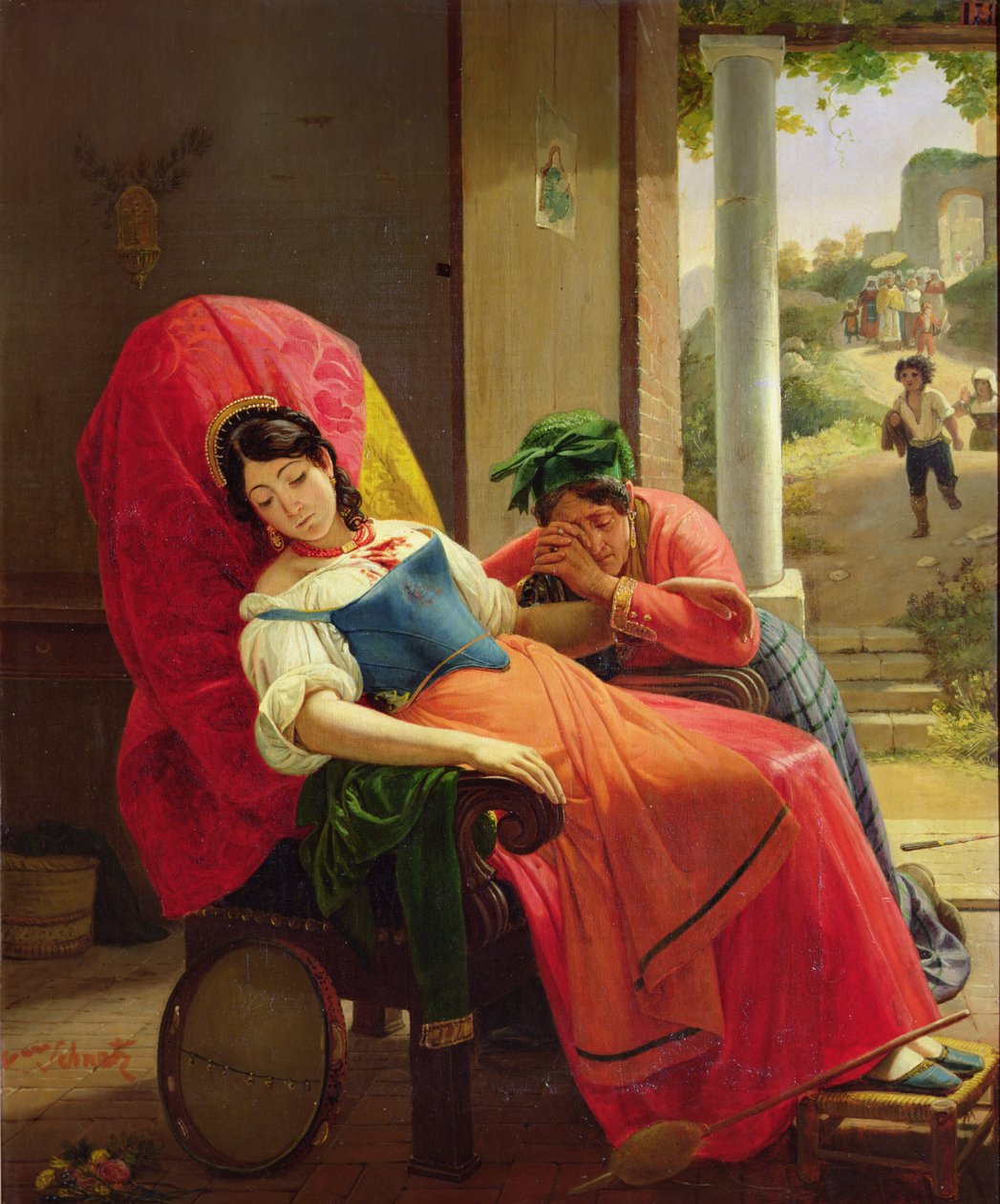 Zavražděná žena, kolem roku 1824 od Jean Victor Schnetz