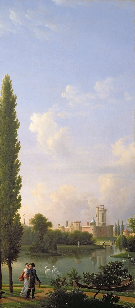 Zámek Laxenburg, nedaleko Vídně, 1810 od Jean Joseph Xavier Bidauld