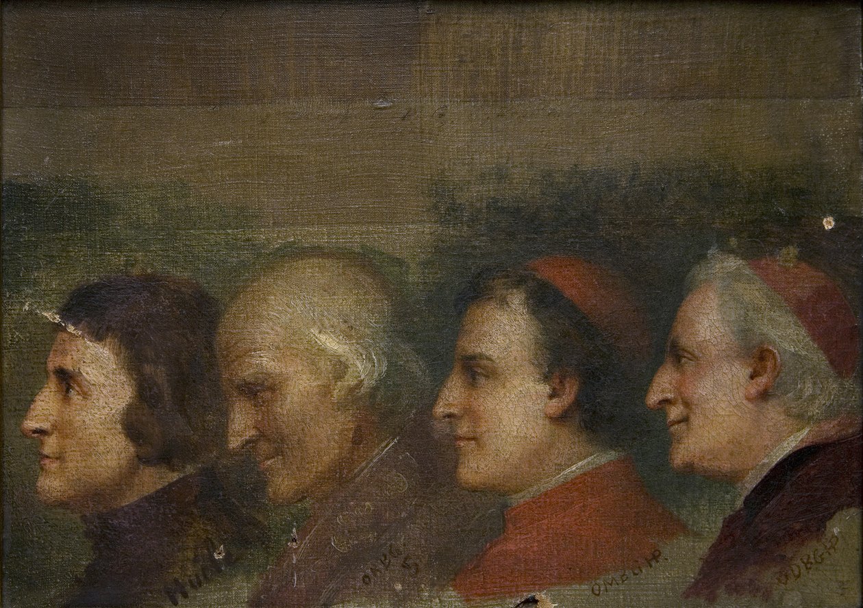 Čtyři duchovní od Jehan Georges Vibert