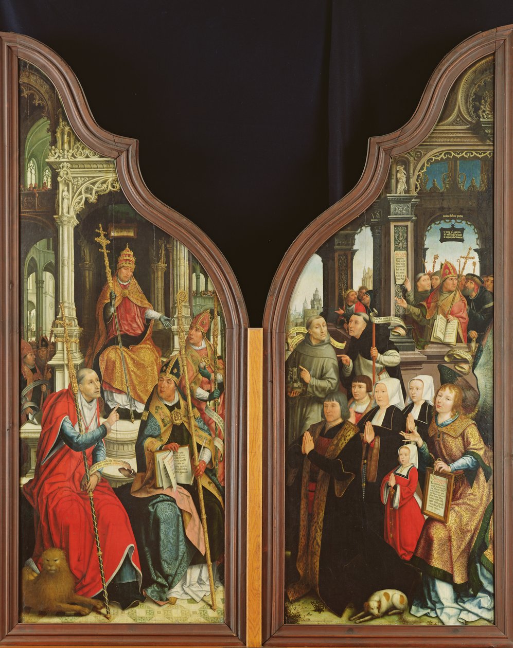 Církevní otcové a dárci, z Triptychu Neposkvrněného početí od Jean the Elder Bellegambe