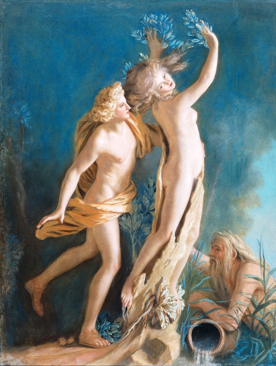 Apollo a Daphne, podle obrazu Gianlorenza Berniniho ve sbírce Borghese v Římě od Jean Étienne Liotard