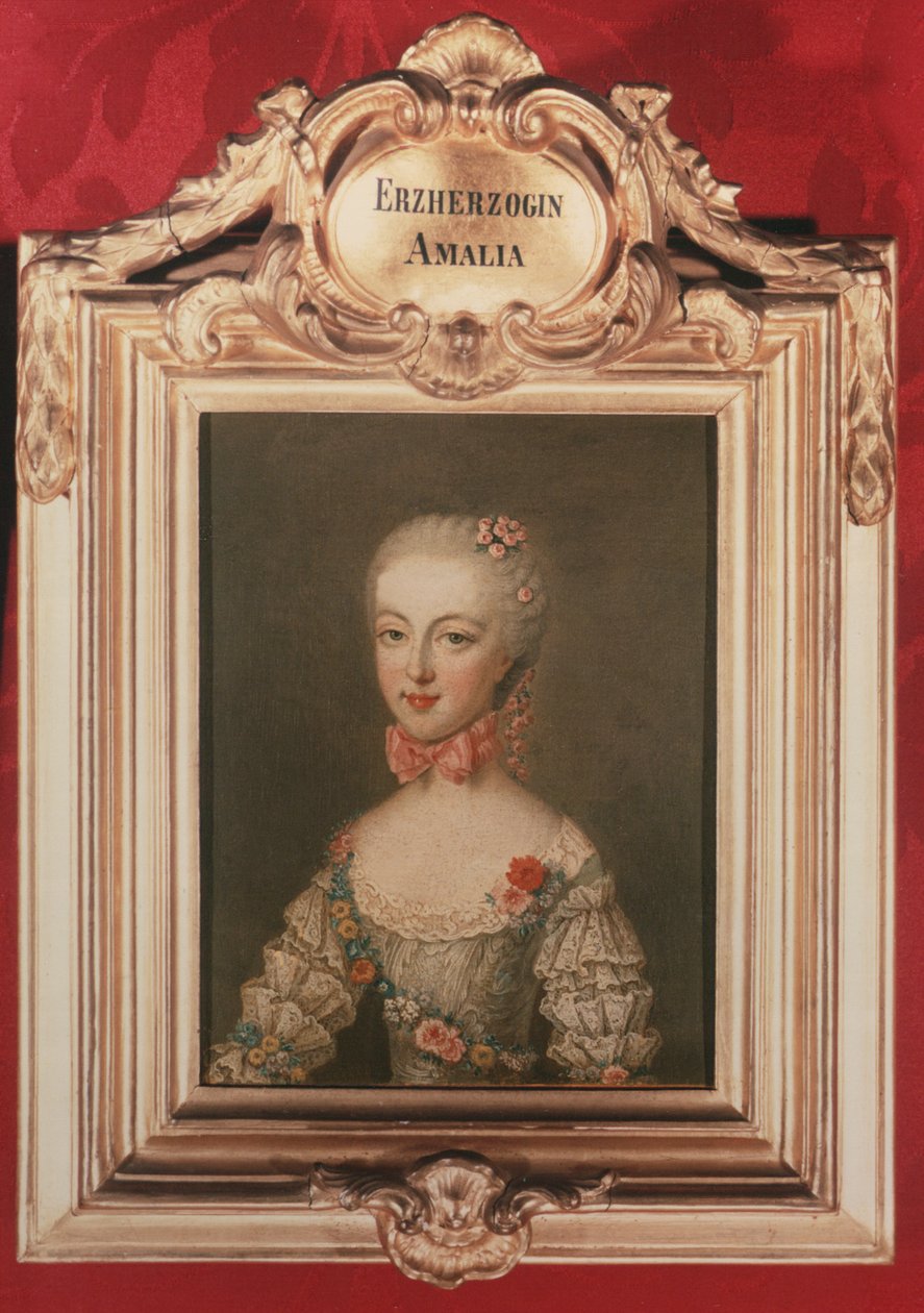 Arcivévodkyně Marie Amálie (1746-1804), dcera císaře Františka I. (1708-65) a císařovny Marie Terezie Rakouské (1717-80) 1762 od Jean Étienne Liotard