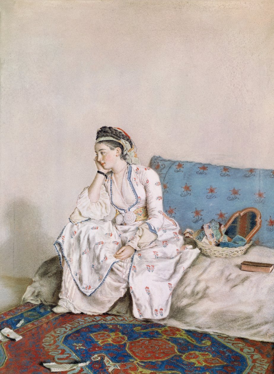 Portrét Mary Gunning, hraběnky z Coventry, 1749 (pastel na papíře) od Jean Étienne Liotard
