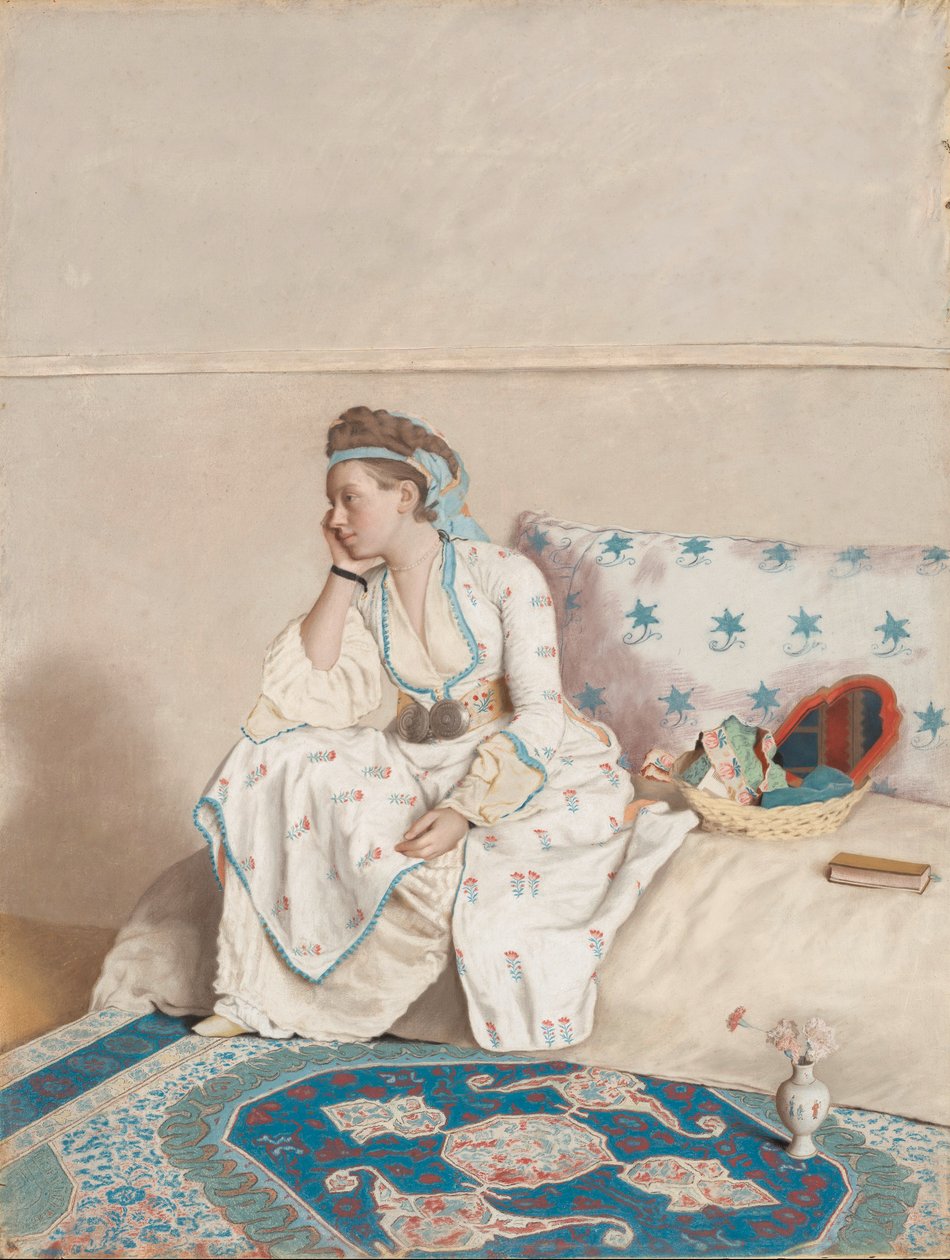 Portrét Marie Fargues, manželky umělce, v tureckém kostýmu od Jean Étienne Liotard