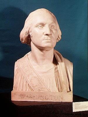 Busta George Washingtona (1732-99) kolem 1785 (mramor) od Jean Antoine Houdon