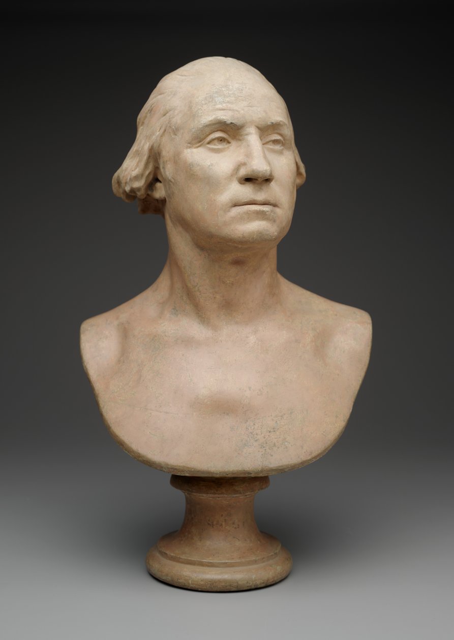 George Washington, kolem roku 1786 (malovaná omítka) od Jean Antoine Houdon