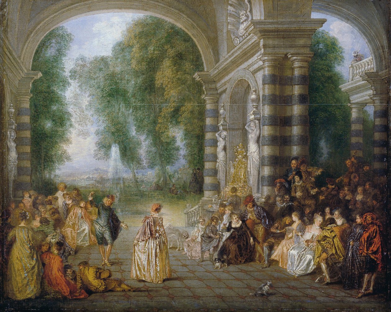 Potěšení z plesu od Jean-Antoine Watteau