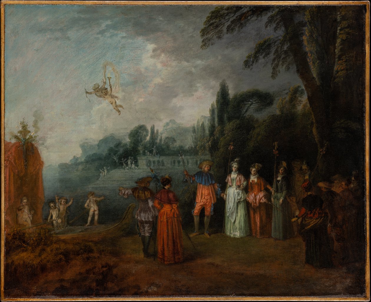 Nalodění na Kythéru od Jean-Antoine Watteau