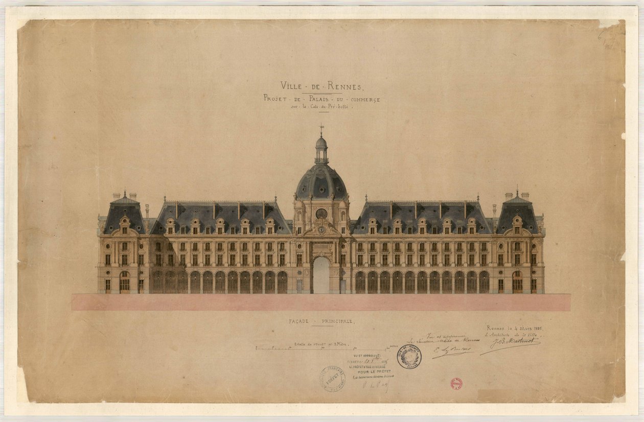 Projekt Rennes Palais du Commerce od Jean Baptiste Martenot