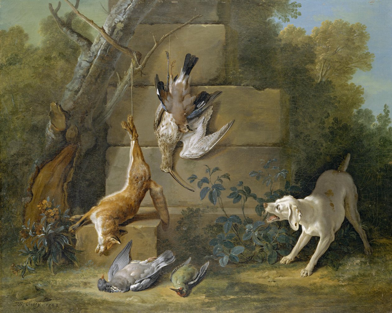 Hra na hlídání mrtvých psů od Jean Baptiste Oudry