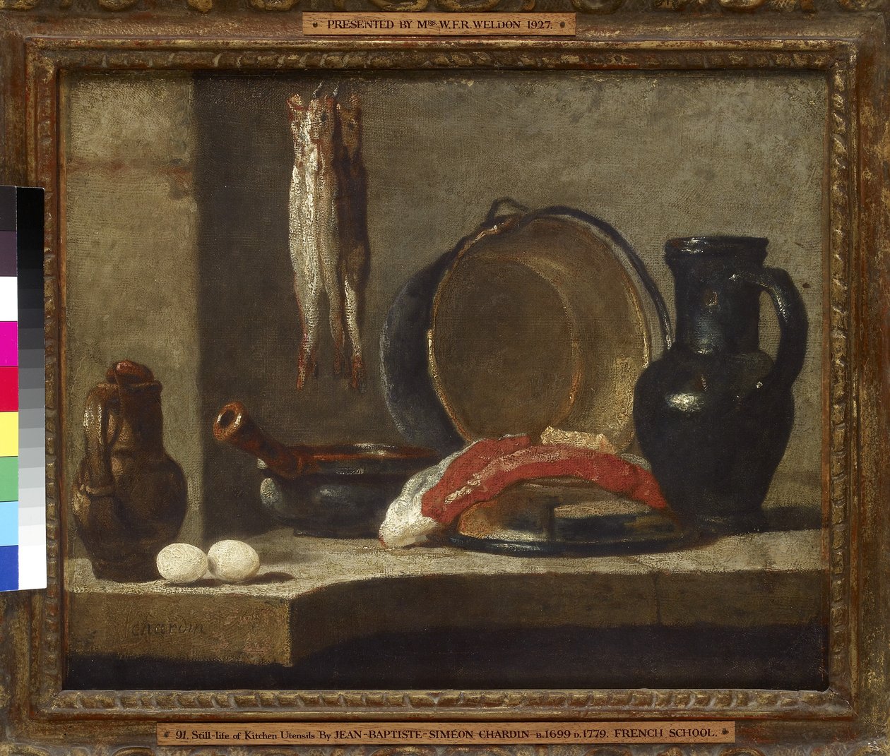 Zátiší kuchyňského náčiní, 18. století od Jean Baptiste Simeon Chardin