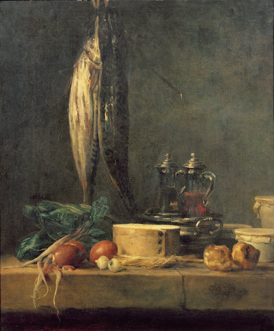 Zátiší s rybami od Jean Baptiste Simeon Chardin