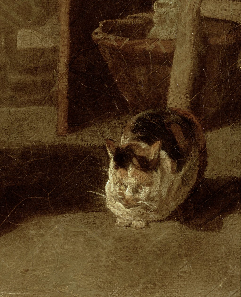 Detail The Laundry Woman olej na plátně z 89744 od Jean Baptiste Simeon Chardin