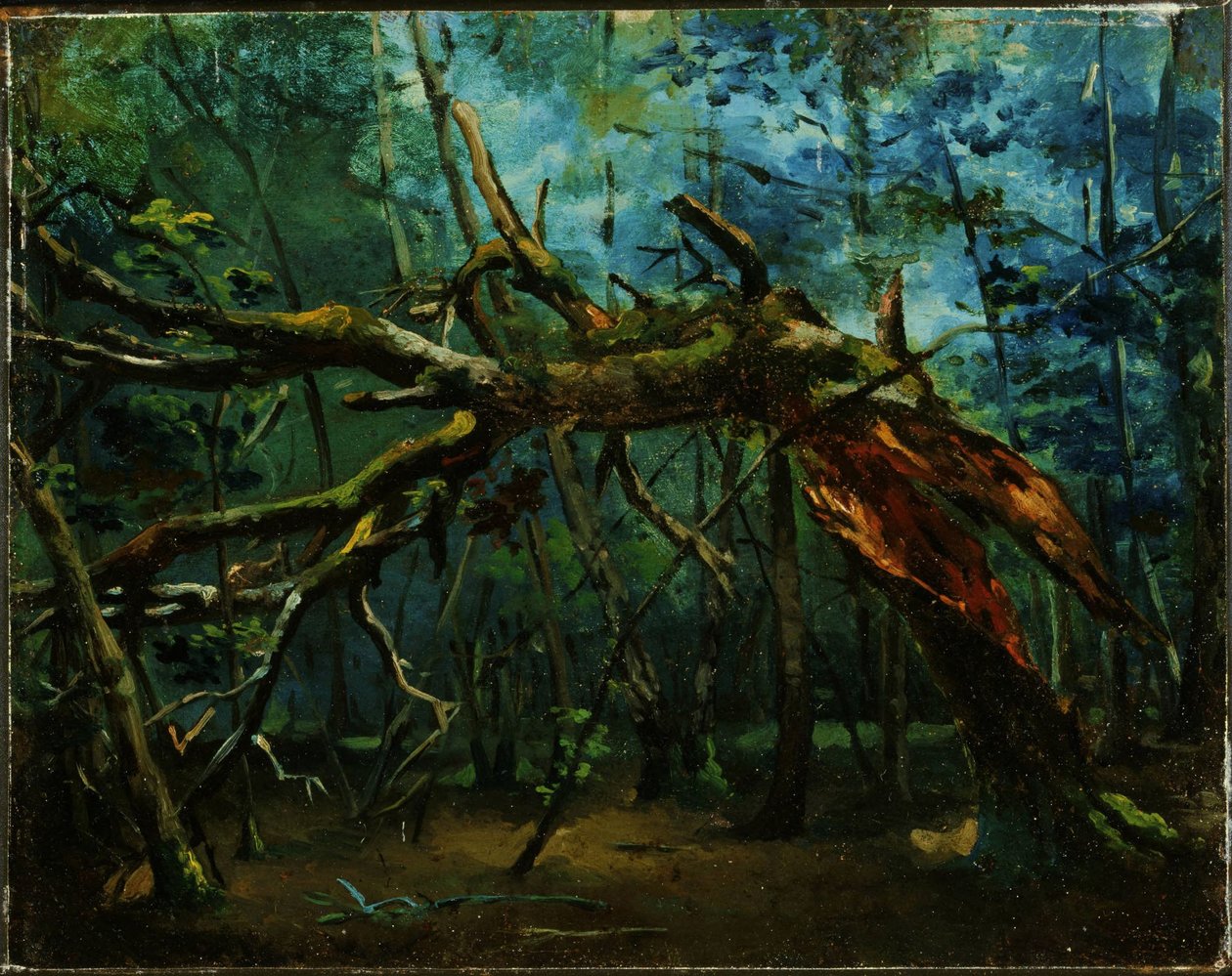 Padlý strom od Jean-Baptiste-Camille Corot