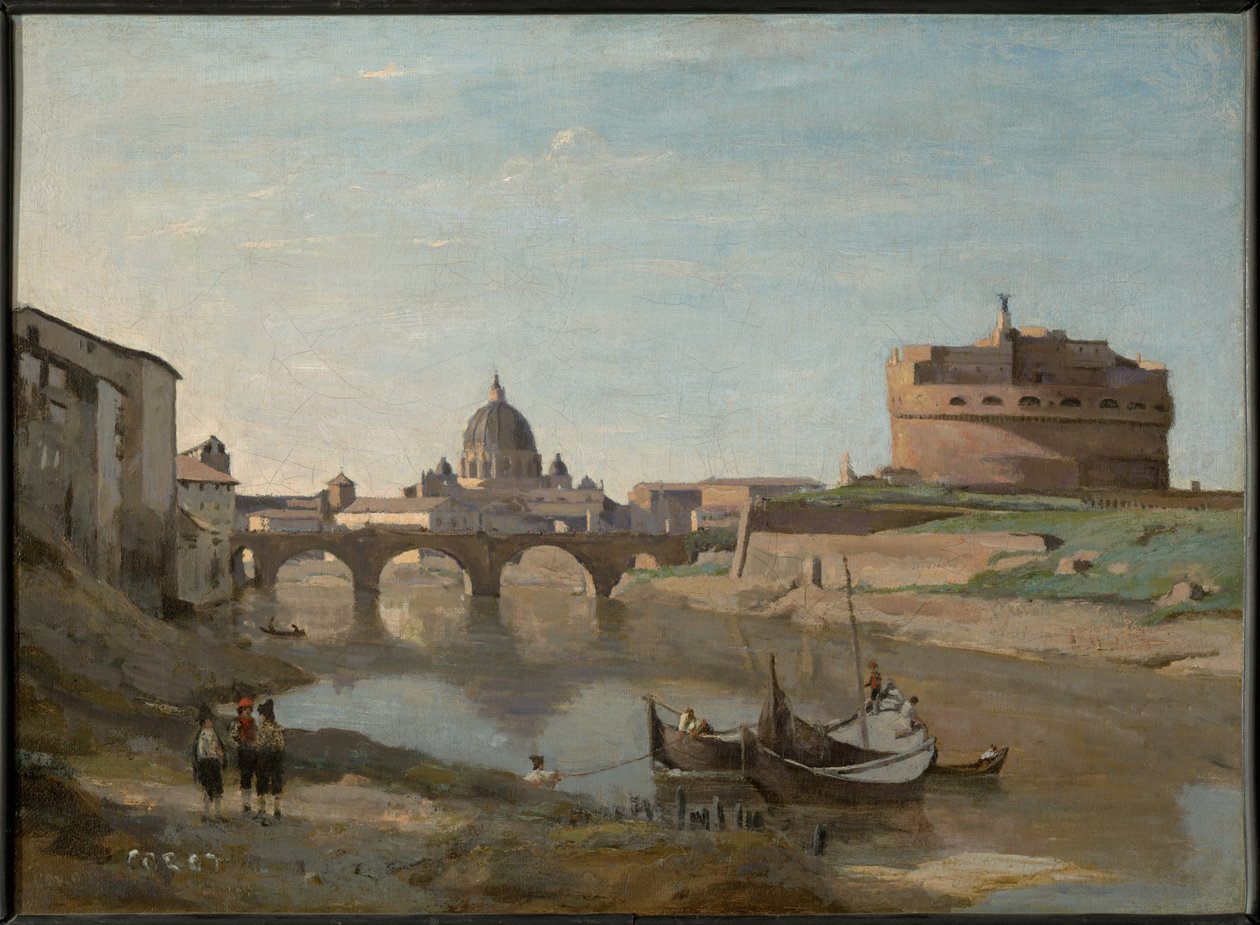 Andělský hrad, Řím od Jean-Baptiste-Camille Corot