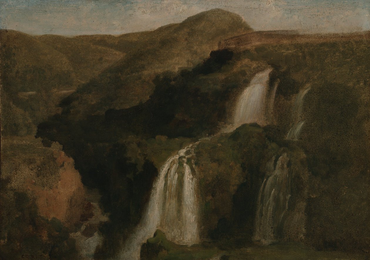 Vodopády v Tivoli od Jean-Baptiste-Camille Corot