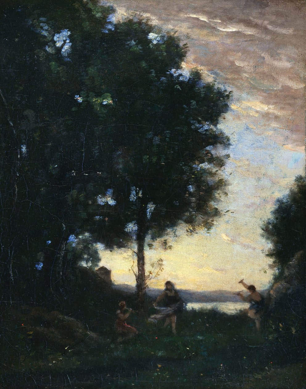 Tančící faunové a nymfy (Fauns and Nymphs Dancing) od Jean-Baptiste-Camille Corot