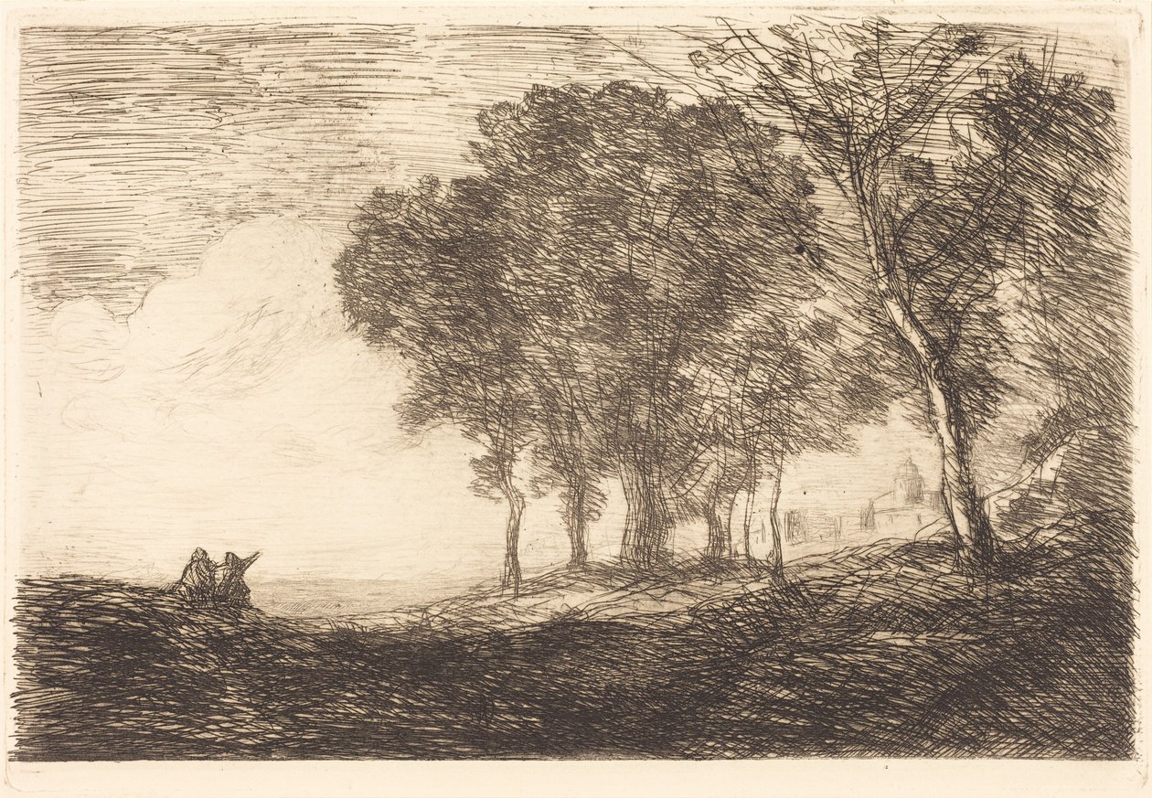 Italská krajina od Jean-Baptiste-Camille Corot