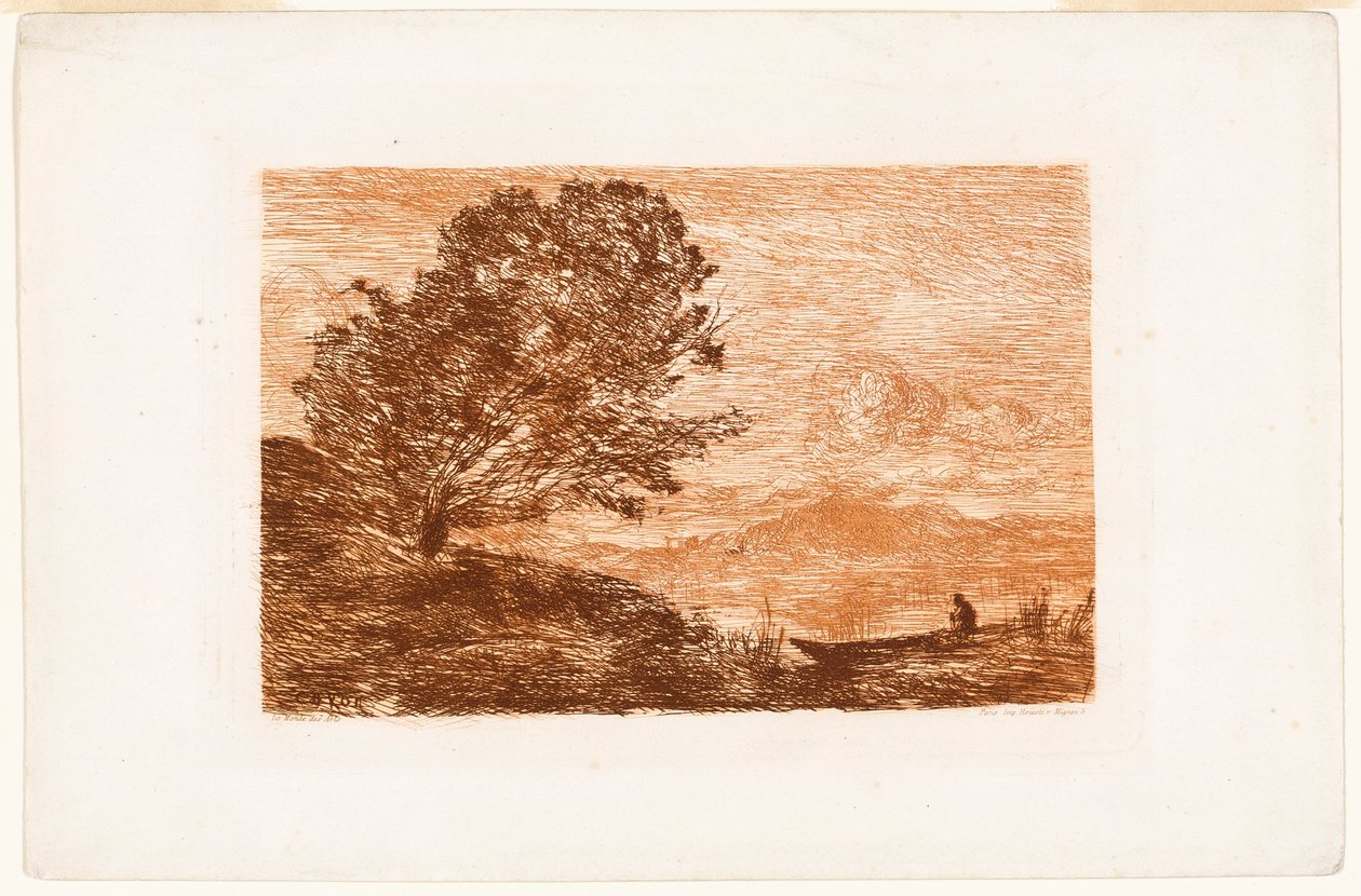 Jezero v Tyrolsku od Jean-Baptiste-Camille Corot