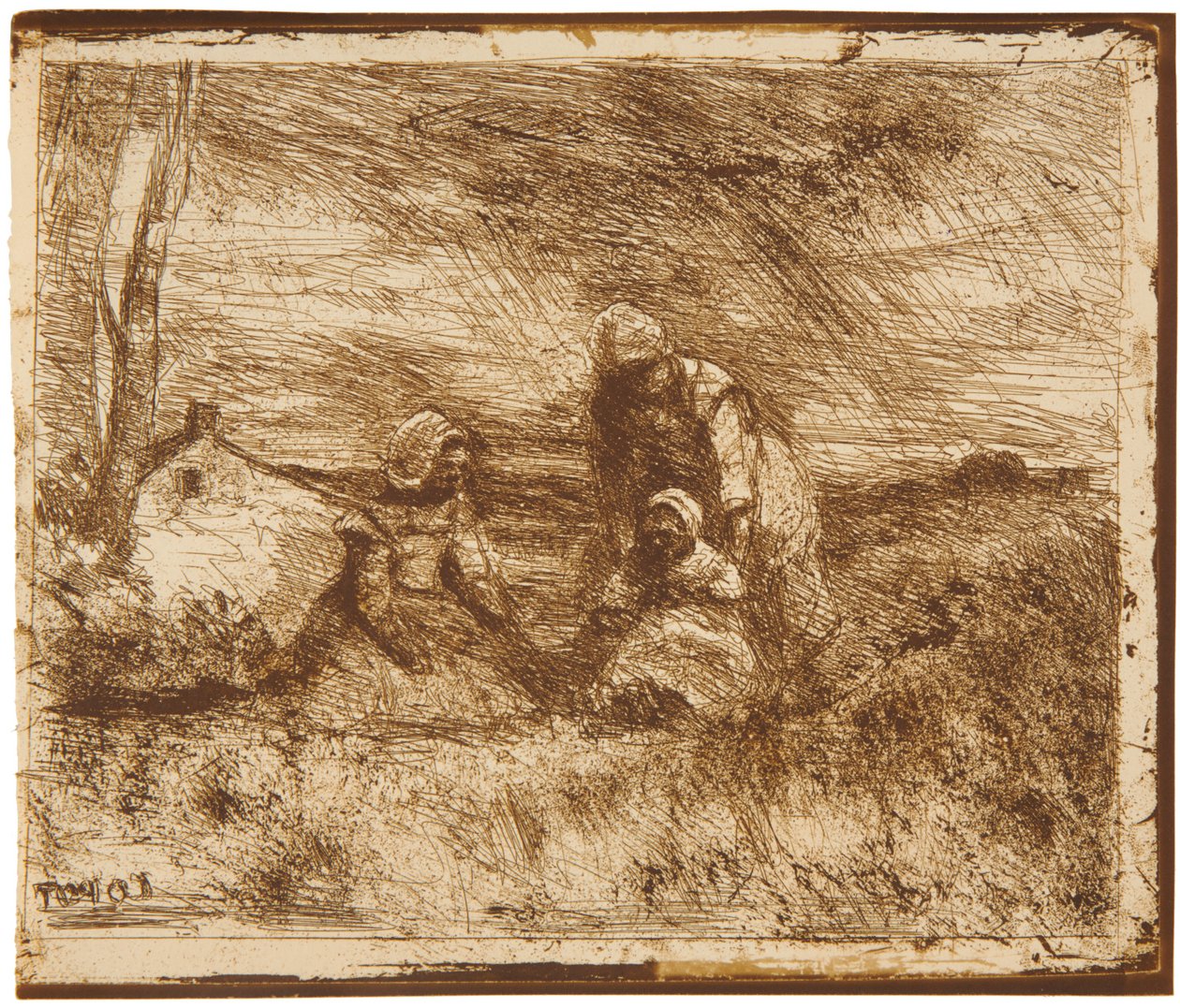 Mladší sestra od Jean-Baptiste-Camille Corot