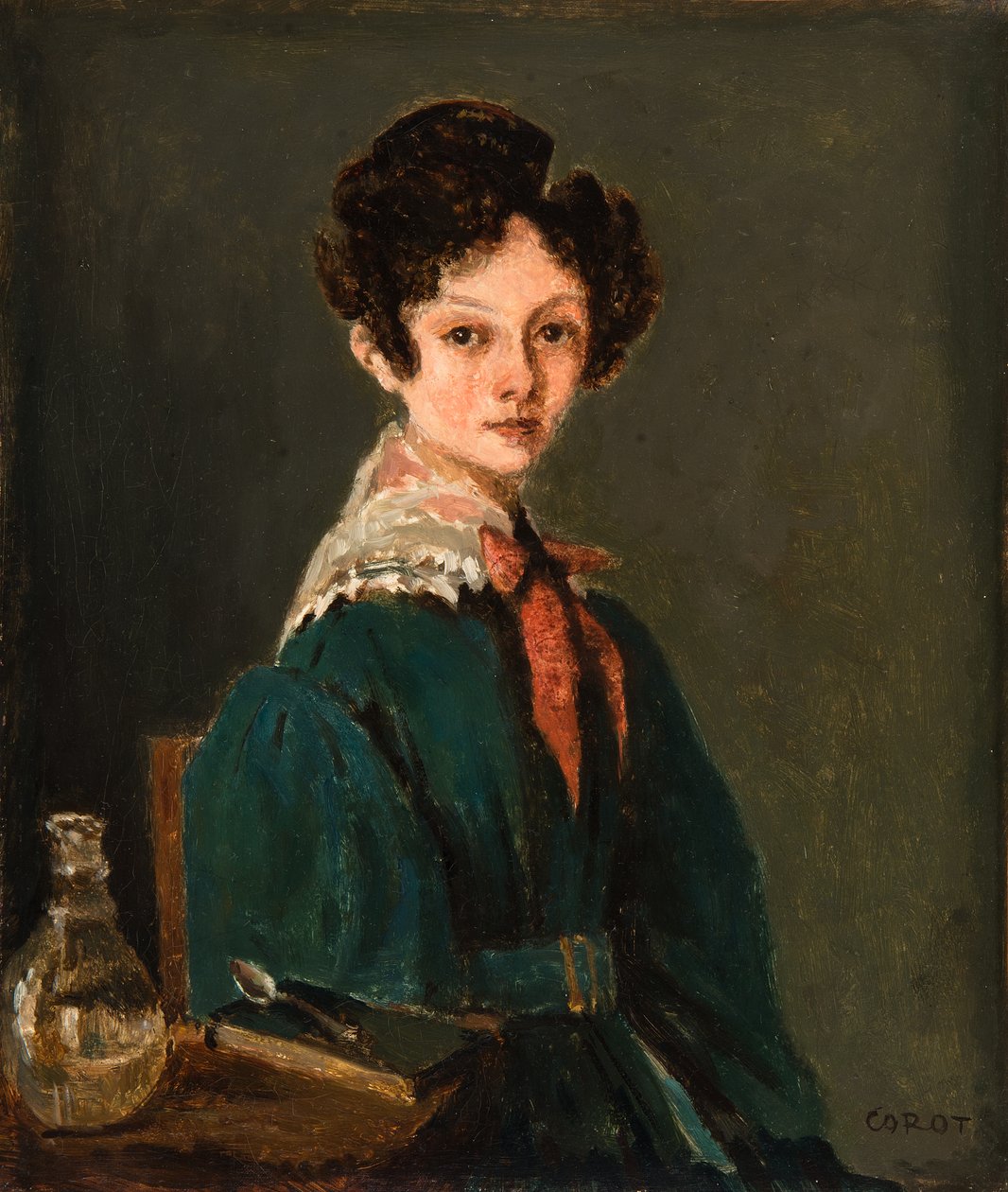 Paní Lemaistre, rozená Blanche Sennegon, neteř Corot (Mme Lemaistre, rozená Blanche Sennegon, neteř Corot) od Jean-Baptiste-Camille Corot