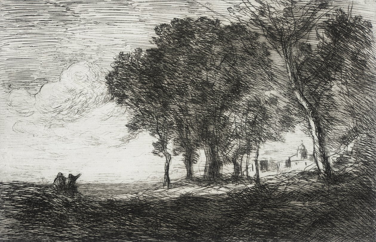 Italská krajina od Jean-Baptiste-Camille Corot