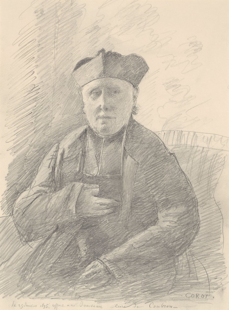 Portrét abbého Jouveaua od Jean-Baptiste-Camille Corot