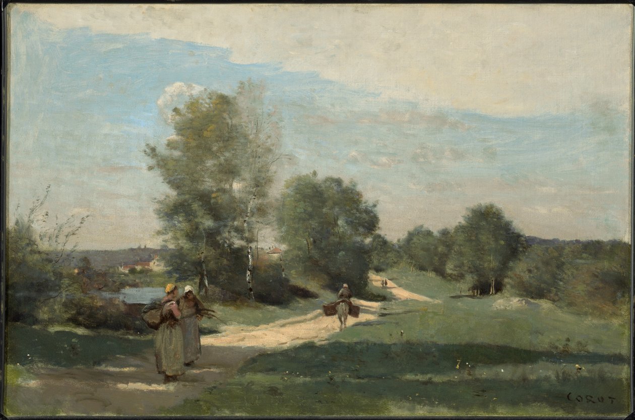 Cesta u vody od Jean-Baptiste-Camille Corot